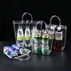 Bolsas de Sacola de Plástico PVC em Estoque para Doces de Casamento, Flores e Sacolas de Presente, Sacolas Transparentes para Embalagem de Presente com Logo Personalizável