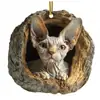 Adornos de Árbol de Acrílico Nuevos Transfronterizos para Animales Colgantes de Árbol de Navidad Impresión Plana de Mapache Decoraciones Colgantes