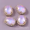 Rhinestones Quadrados de Garra de Gelatina Mocha Oval Acessórios DIY Acessórios para Roupas Acessórios para Cabelo Vestido de Noiva Materiais para Sapato Clog