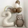 Ins Lindo Oso Mate Avión Arcoíris Dinosaurio Animal Globo Globo de Película de Aluminio Decoración de Fiesta de Cumpleaños