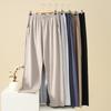 Pantalones de Pijama de Algodón Puro para Hombre Verano Delgados Color Puro Casuales Usables Pantalones para Casa Pantalones Verano Frescos Pantalones de Pijama para Hombre