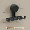 Cabide de cinco ganchos com ventosa, prateleira de armazenamento multifuncional para casa, gancho adesivo forte a vácuo sem marca, cabide para banheiro