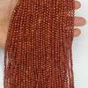 Contas Atacado Natural Redstone corte redondo ângulo solto contas tijolo vermelho esférico corte superfície faceta longa corrente DIY jóias acessórios