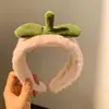 Faixa de cabeça fofa com orelhas de panda para lavar o rosto, faixa de cabeça de pelúcia de desenho animado com coroa alta para mulheres, faixa para maquiagem e lavar o cabelo, acessório de cabelo
