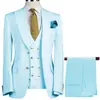Trajes Europeos y Americanos Transfronterizos para Hombre, Trajes de Negocios, Trajes Pequeños, Trajes de Banquete de Boda Ajustados de Doble Botonadura, Trajes de Tres Piezas