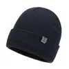 Gorro de Tricô para Homens 2025 Inverno Outdoor Acolchoado com Lã Gorro de Lã Engrossado Versátil Gorro Pulôver Masculino Inverno Transfronteiriço