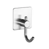 Gancho sin marca de acero inoxidable para el hogar transfronterizo, gancho adhesivo fuerte sin perforación, gancho de almacenamiento multifuncional engrosado para baño y cocina