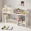 Estante de Mesa Multi-Camadas Prateleira de Armazenamento Suporte de Livros para Escritório Prateleira de Armazenamento com Gaveta Prateleira de Livros para Canto Infantil