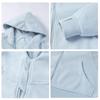 Chaqueta Corta de Principios de Otoño para Mujer 2026 Nueva Sudadera con Capucha de Otoño para Figuras Pequeñas Estilo Coreano Top Azul de Cintura Alta Cárdigan