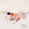 Llavero Colgante de Caballo de la Suerte de Dibujos Animados Pony Cacahuete Resina Accesorios DIY Pegamento Cremoso Imán para Nevera