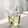 Bule Imitação Dinastia Song com Filtro Embutido, Vidro Espesso Resistente ao Calor, Adequado para Frutas Cítricas Pequenas Verdes, Pode Ser Usado em Fogo Direto, com Separação de Chá e Água