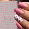 Pegatinas Transfronterizas para Uñas Nuevas Corazón Romántico del Día de San Valentín Rosa Rojo Tamaño Corazón Corazón Melocotón Pegatinas Adhesivas para Uñas