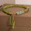 Pulsera de Bambú Retro de Lujo Ligero con Sensación de Jade Estilo Chino Nuevo Pulsera para Novia Pulsera Nicho de Jade Glaseado Estilo Nacional