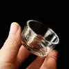 Porta-Velas de Vidro Transparente de Quatro Pontos Moderno Minimalista Estilo Europeu para Decoração de Jantar Romântico à Luz de Velas e Adereços de Fotografia