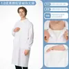 Batas blancas de laboratorio, hechas de mezcla de poliéster y algodón, para uso en farmacias y fábricas de alimentos; disponible en versiones de manga larga y corta; adecuado para médicos y enfermeras; se puede personalizar con logotipos impresos