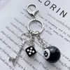Colgante de Joyería con Dados de Amazon Transfronterizo Llavero de Billar Bola Ocho Hebilla de Bolsa de Billar Colgante Pequeño Decorativo Joyería