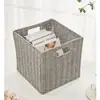 Cesta de Armazenamento de Corda de Papel Personalizada, Dobrável Simples para Brinquedos e Lanches, Caixa de Armazenamento de Rattan, Cesta de Armazenamento Diversos