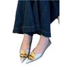 Zapatos Elegantes de Estilo Francés con Hebilla Metálica y Punta Fina de Tacón Bajo, Nuevo Modelo para Primavera y Otoño 2026, Adecuados para Combinar con Faldas, Zapatos de Tacón Kitten Fée
