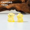 Nova simulação laranja luminoso filhote fofo DIY animal ornamentos de casa pingente de filhote fofo caseiro