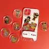 Oro Puro 999 Serie Labubu Lindos Dibujos Animados Pegatinas para Teléfono Móvil Regalos para Eventos Regalos de Cumpleaños para Amigos Se Puede Vender al por Mayor