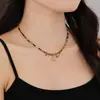 Nuevo Collar Colgante de Estrella de Ocho Puntas Estilo Chino para Mujer, Colgante de Estrella y Luna Estilo Melard, Collar Versátil con Cuentas de Colores para el Día a Día