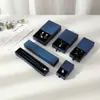 Cajas de joyería en stock, cajas de embalaje para anillos, pulseras y collares de color macarrón, cajas de joyería de alta gama estilo cajón, hechas a medida