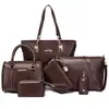 Comércio Exterior Transfronteiriço 2025 Nova Bolsa Simples e Moderna para Sogra Conjunto de Seis Peças Portátil Ombro Transversal Bolsa Feminina Atacado