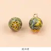 Nuevos Botones Metálicos con Forma de Flor Estilo Chino, Botones de Jade Pintura al Óleo, Placas Decorativas Vintage para Qipao y Hanfu, Botones, Accesorios para Manualidades, Botones