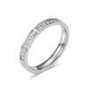 Anel Cruz de Amor de Aço Titânio Diamante Transfronteiriço Amazon Estilo Unissex Masculino e Feminino Casamento Anel de Dedo Mindinho Pulseira