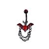 Moda Transfronteriza Nuevo Dark Punk Cruz Anillo para el Ombligo Hombrecito Rojo Niño Dragón Adornos para Uñas del Ombligo Hebilla para el Ombligo