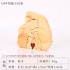 En stock decoración oso de peluche Amazon caliente DIY rompecabezas de madera familia cálida madera maciza madre e hijo Traje de oso