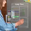 Pizarra Transparente Acrílica Magnética para Notas Transfronteriza Decoración Magnética para Refrigerador Tablero de Planificación Magnético Tablero de Mensajes de Planificación Semanal