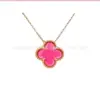 Collar de Acero de Alta Calidad con Forma de Trébol de Cuatro Hojas de la Suerte con Calcedonia Natural y Nácar, Artesanía de Precisión CNC, Collar de Plata de Ley Chapado en Oro de 18 Quilates