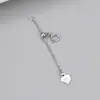 Acessório de Corrente de Extensão Deslizante Feito à Mão em Prata Esterlina 925 Colar DIY Contas de Ajuste de Posição Pulseira de Alongamento Corrente de Ajuste Versátil