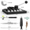 Máquina Dobladora de Anillos Negra de Segunda Generación Pequeña Máquina Plegadora Redonda de Prensa para Oro, Plata y Cobre Máquina Plegadora para Herramientas de Joyería DIY