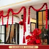 Natal Vinho Veludo Vermelho Bola Loja Decoração Enfeites Pendurados Loja da Moda Ponto de Foto Shopping Montagem de Cena Festiva Decoração