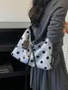 Bolsa Feminina Fashion 2026 Nova Versátil Estampa de Bolinhas Tote Bag Grande Capacidade Nicho Casual Ombro Transversal Bolsa Tendência