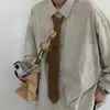 Corbata Clásica Versátil Estilo Japonés Jiwuus Color Caqui Retro