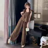 Terno casual de redução de idade doce feminino verão 2024 novo pequeno camisa de manga voadora elegante conjunto de duas peças