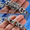 Pulsera Año del Tigre Año de Nacimiento Cabeza de Tigre Zodiaco Pulsera para Hombre Plata de Ley Moderna Personalidad Masculina Agresiva Liderazgo Joyería Gruesa de Plata para Hombre