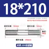 Tornillos de Doble Extremo de Acero Inoxidable 304, Pernos Extendidos de Longitud Igual, Biela, Varillas Roscadas, Barras Roscadas M12-M24