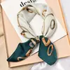 Pañuelo cuadrado pequeño de 70x70cm pañuelo de seda para mujer Primavera Otoño Invierno combinación con camisa decoración profesional pañuelo protector del cuello pañuelo fino