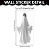 Adesivo de Parede Fantasma Lanterna de Halloween Transfronteiriço Morcego de Terror Adesivo de PVC Autoadesivo Decoração de Festa de Feriado Adesivo de Janela