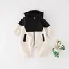 Roupas de Bebê, Macacão à Prova de Vento de Outono, Jaqueta Dupla Camada Estilo Coreano, Roupas da Moda para Passeio de Primavera e Outono para Bebês de Poucos Meses