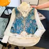 Chaleco Bordado Floral Pesado Estilo Chino Nuevo Antienvejecimiento Calidad Garantizada para Mamás, Elegante y de Alta Gama con Botones Tradicionales