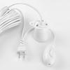 Portalámparas colgante con cable y cabezal de lámpara de rosca E27 para uso doméstico, bombilla LED de bajo consumo, con interruptor y enchufe.