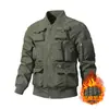 Ropa de Trabajo para Hombre de Primavera y Otoño Chaqueta Fina de Múltiples Bolsillos Tops de Trabajo Top Masculino Transfronterizo Múltiple