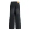 Jeans Parker Multi-Lightning de Calle Alta Americana para Hombre Marca de Moda Rectos Holgados Holgados Celebridad de Internet Casual Versátiles Jeans