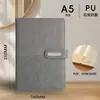 Cuaderno A5 Personalizado con Líneas Horizontales, Cubierta de Piel Sintética (PU), Libro de Registro para Reuniones y Oficina, Bloc de Notas de Negocios Sencillo, Logo Personalizado