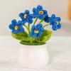 Flor de borla de nomeolvides tejida a mano transfronteriza en maceta decoración de escritorio de coche flor de simulación pequeño regalo al por mayor
